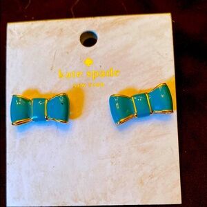 Kate Spade Blue and Gold Bow Jewelry